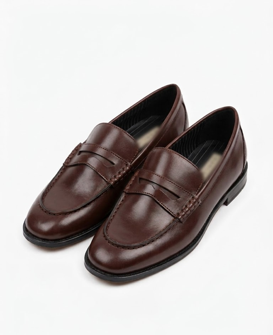 Braune Leder-Loafer