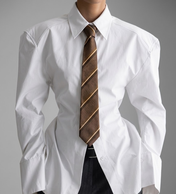 Braune Streifen-Krawatte