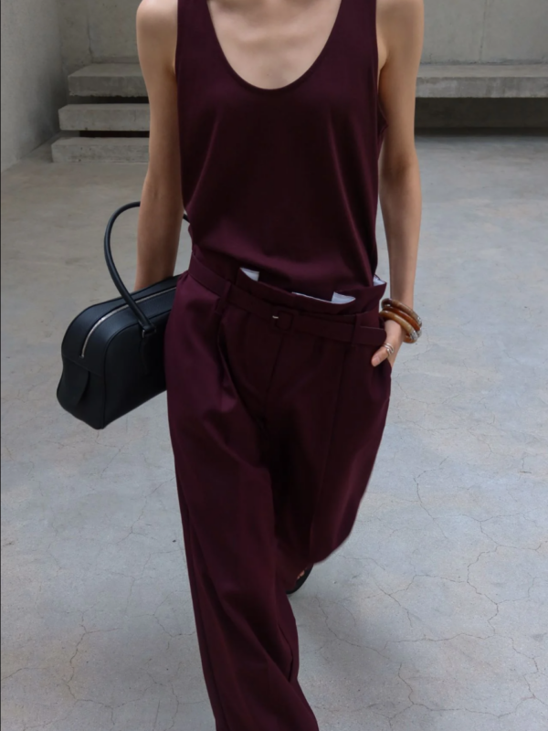 Burgunder Ärmelloses Top