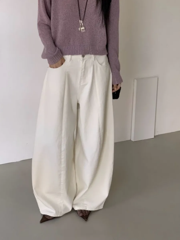 Ivory barrel Jeans