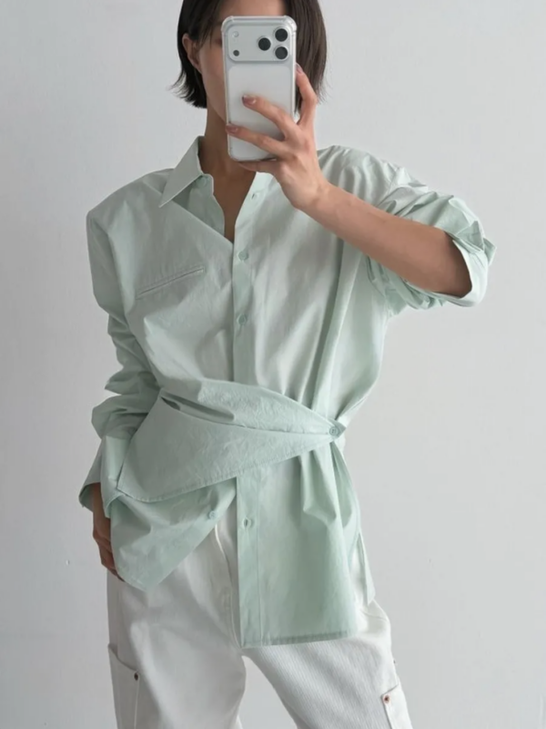 Hellminze Baumwoll Wickelhemd