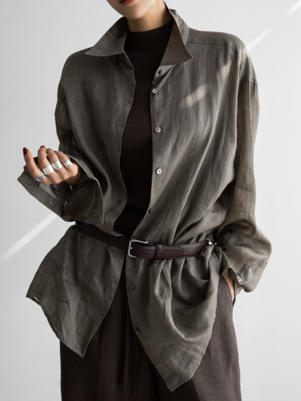 Vivid Oversized Leinen Shirt