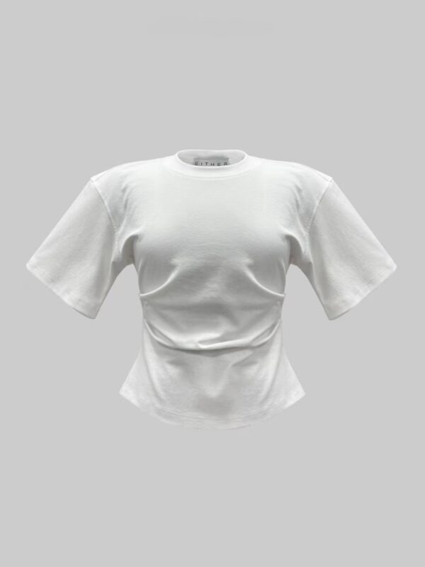 Ivory Back Slit T-Shirt